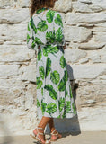 Bohemian Long Sleeve Vintage Holiday Party Dress