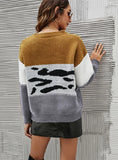LOOSE TURTLENECK LEOPARD PRINT SWEATER