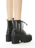 MARTIN DOUBLE ZIPPERS THICK SOLES BOOTS