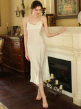 SILK RIBBON SILK SATIN DRESS