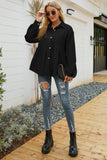 LADIES' LOOSE LAPEL POCKET BUTTON JACKET COAT