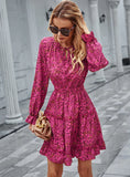 WAIST SLIMMING LONG SLEEVE DRESS
