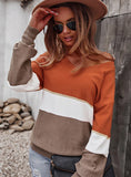 ELASTIC WARM TOP STITCHING SWEATER