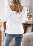 SQUARE NECK SILM WAIST TOP