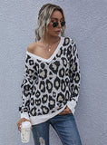 PULLOVER V-NECK KNITTED LOOSE SWEATER