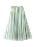 HIGH WAIST GAUZE SKIRT