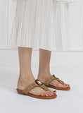 ETHNIC WIND WEDGE AND RHINESTONE BEACH SLIPPERS