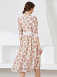 WOMEN PRINTED SHORT SLEEVE DRESS