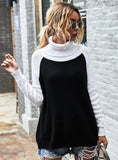WOMEN'S BLOUSE HIGH SOLID COLOR SWEATER