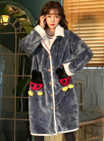 THICKENED WARM CORAL FLEECE ROBE LONG SECTION