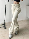 LIGHT-COLORED STRAIGHT POCKETS JEANS PANTS