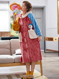 THICKENED LENGTHENED WARM CORAL FLEECE NIGHTGOWN