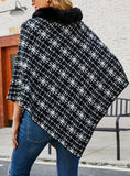 COLLAR CAPE KNITTED PULLOVER SWEATER SHAWL