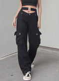 STRAIGHT HOLLOW METAL BUTTON POCKET PANT