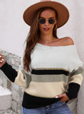 SPLICED LONG-SLEEVED WARM SWEATER
