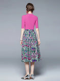 RETRO SWING SKIRT+IRREGULAR KNITTED TWO-PIECE SUIT