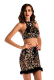 NIGHTCLUB SEQUINED DRESS TWO-PIECE SUIT