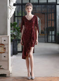 WOMEN V-NECK PARTY GOWN