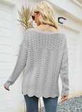 SOLID COLOR PULLOVER LOOSE SWEATER GIRL