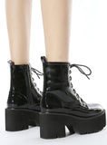 MARTIN BOOTS TIED THICK-SOLED BOOTIES