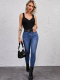 SEXY V-NECK SLIM JOKER SUSPENDER TOP