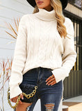 COLLAR-LAPPED KNITTED VINTAGE TWISTED SWEATER