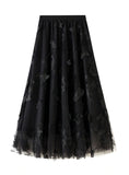 BUTTERFLY MESH MEDIUM LONG SKIRT