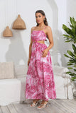 BOHEMIAN PRINT STRAPS DRESS
