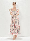 WOMEN RETRO PRINTED SLING DRESS