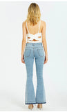 WOMEN EMBROIDERED WIDE-LEG JEANS