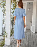 SOLID COLOR A-LINE DRESS