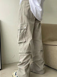 RETRO ZIPPER SPLIT MULTI-POCKET JEANS