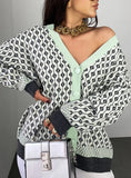 WOMEN'S KNITTING BUTTONS LOOSE KNITTED CARDIGAN SWEATERS