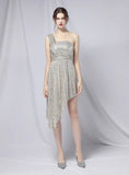 SEXY ONE SHOULDER SLEEVELESS DRESS