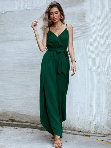 CASUAL SLING V-NECK JUMPSUIT