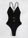 HOLLOW ONE-PIECE BACKLESS BIKINI