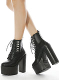 PLATFORM THICK SOLE THICK HEEL BOOTS