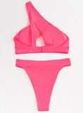 SOLID COLOR SEXY SPLIT BIKIN
