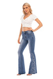 CASUAL WIDE-LEG FLARED TROUSERS JEANS
