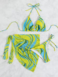 SEXY BACKLESS BEACH THREE PIECE BIKINI