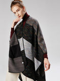 RAINBOW WIDE DUAL-PURPOSE SHAWL WARM CASHMERE