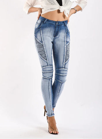 SLIM STRETCH JEANS PENCIL PANTS