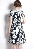 WOMEN SHORT SLEEVE PRINTED DRESS