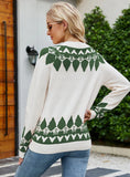 RETRO ROUND NECK PULLOVER SWEATER