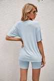 CASUAL SOLID COLOR SHORTS TWO-PIECE SUIT