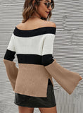SLIM OFF THE SHOULDER SWEATER PULLOVER