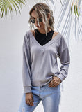 WOMEN TWO FAKE PULLOVERS TOP