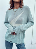 CREW NECK LIGHTNING LADIES SWEATER