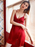 SEXY SLING NIGHTGOWN ICE SILK LACE UNDERWEAR
