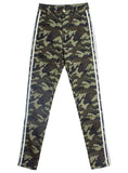 SLIM CAMOUFLAGE PANTS SIDE SPLICED FEET PANTS